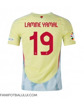 Spania Lamine Yamal #19 Tricou Fotbal Replică European 2024 Barbati Deplasare